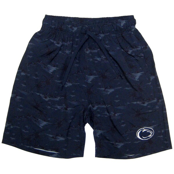 men's navy Hawaiian swim shorts with Penn State Athletic Logo